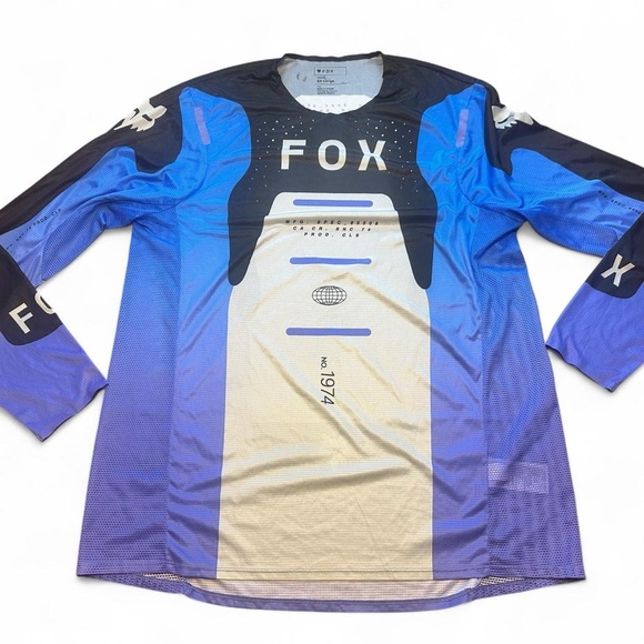 Fox Other - Fox Racing Men’s Blue and Purple Motocross Long Sleeve Shirt Size 2XL